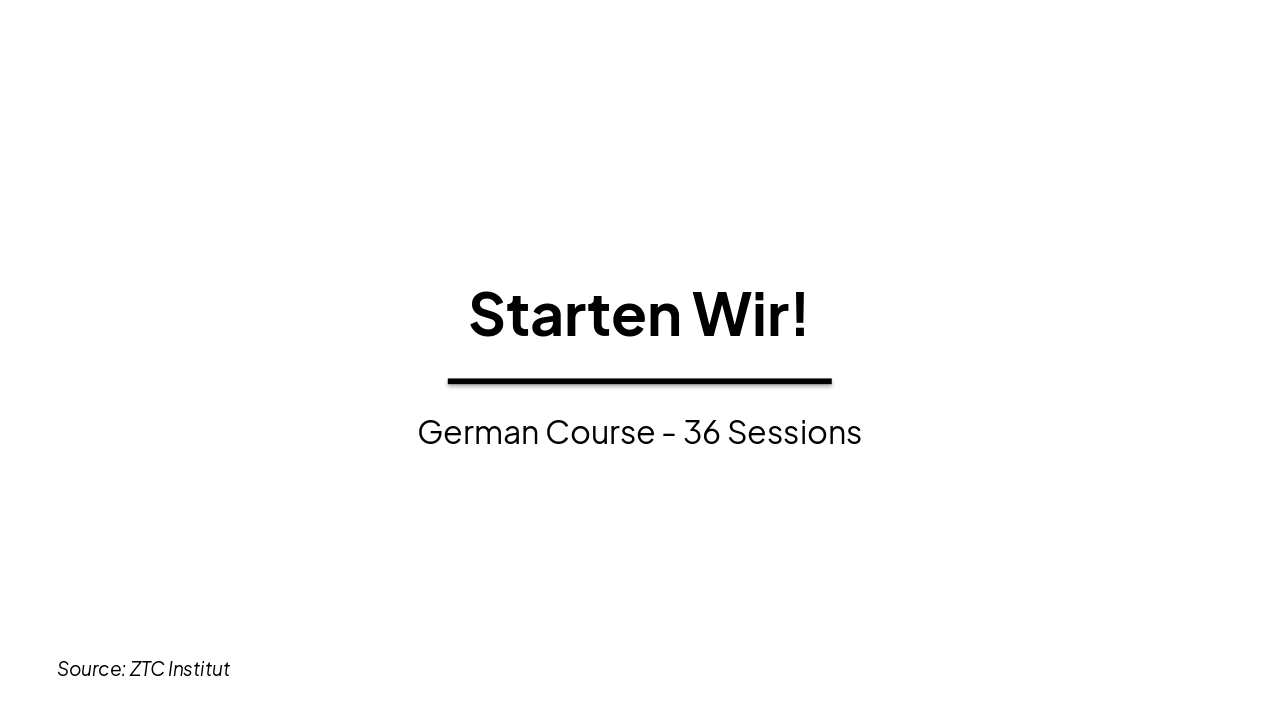 Slide 1 - Starten Wir!