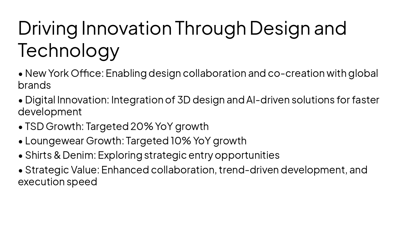 Slide 8 - Driving Innovation Through Design and Technology