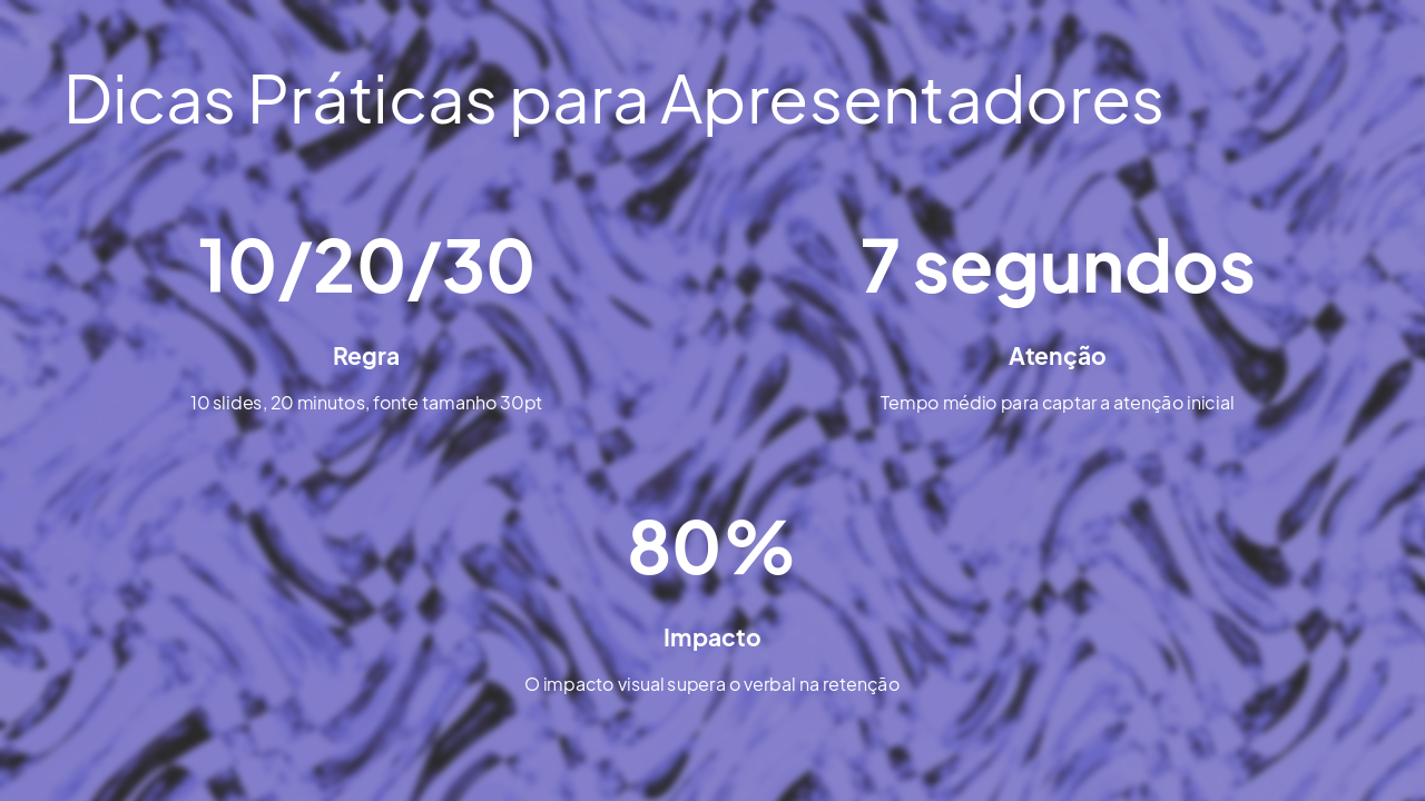 Slide 6 - Dicas Práticas para Apresentadores