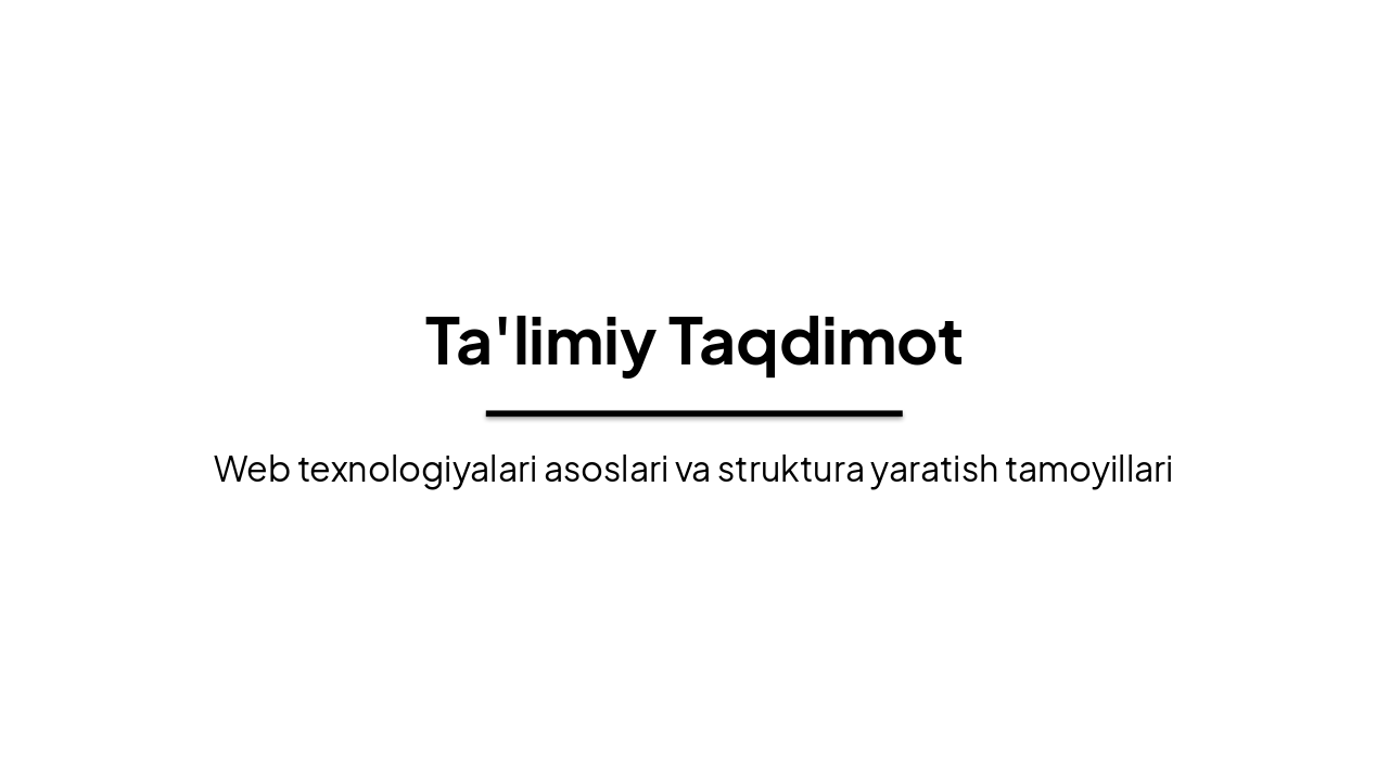 Slide 1 - Ta'limiy Taqdimot