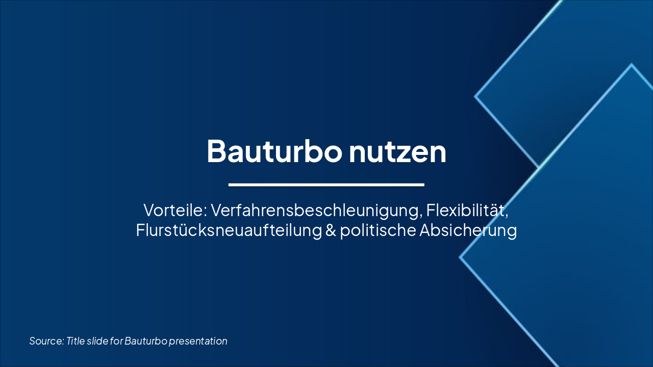 Slide 1 - Bauturbo nutzen