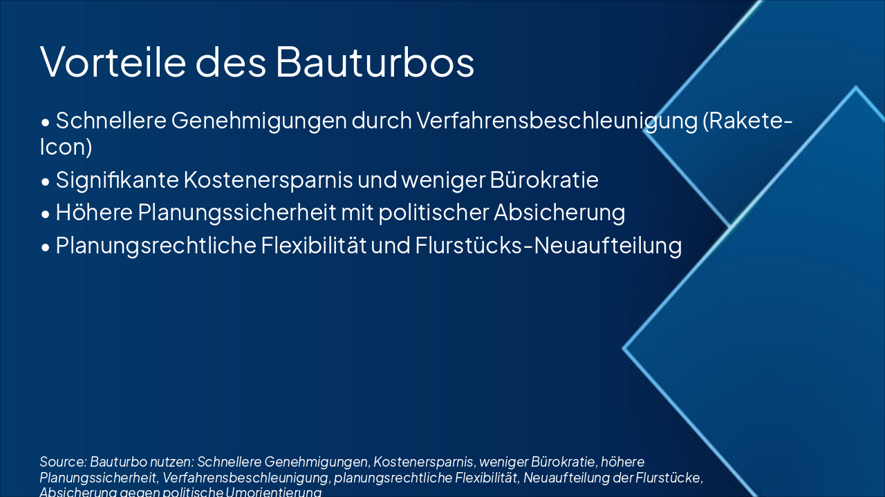 Slide 2 - Vorteile des Bauturbos