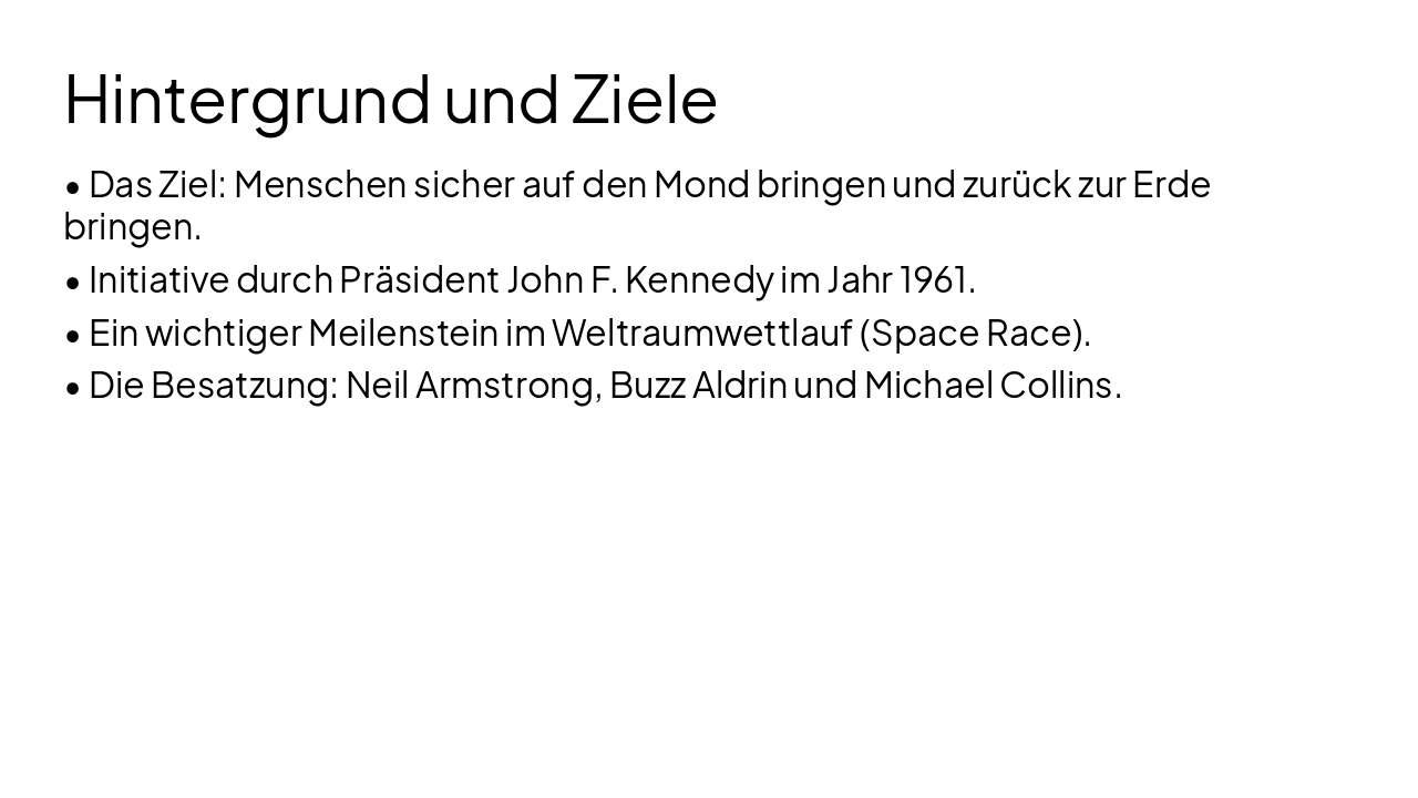 Slide 3 - Hintergrund und Ziele