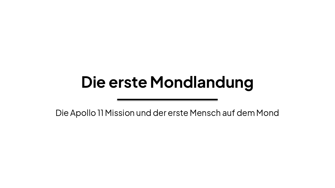 Die erste Mondlandung: Apollo 11