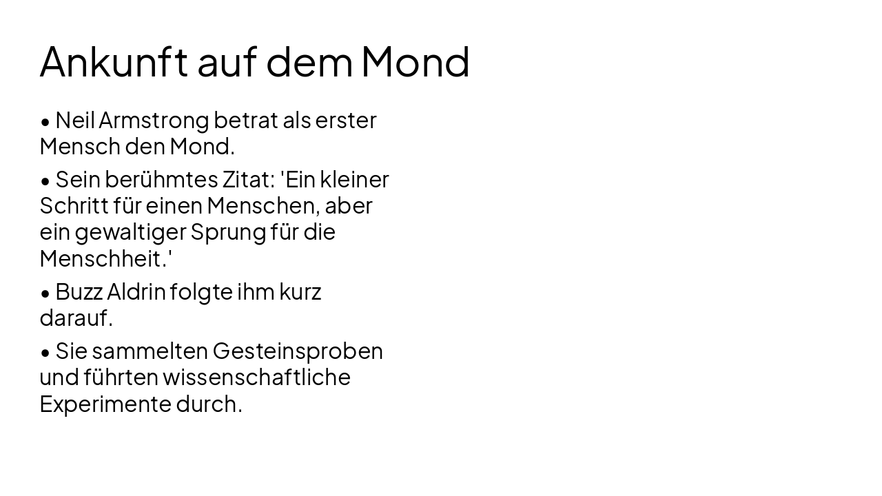 Slide 5 - Ankunft auf dem Mond