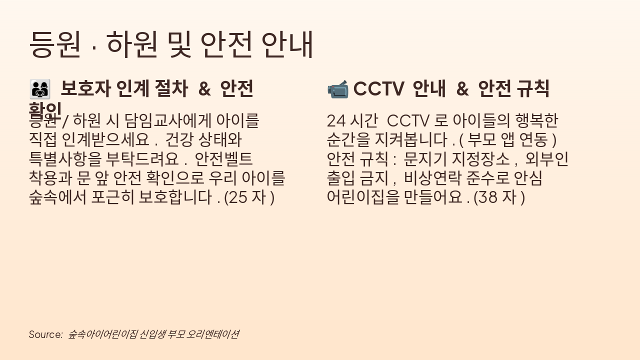 Slide 6 - 등원·하원 및 안전 안내