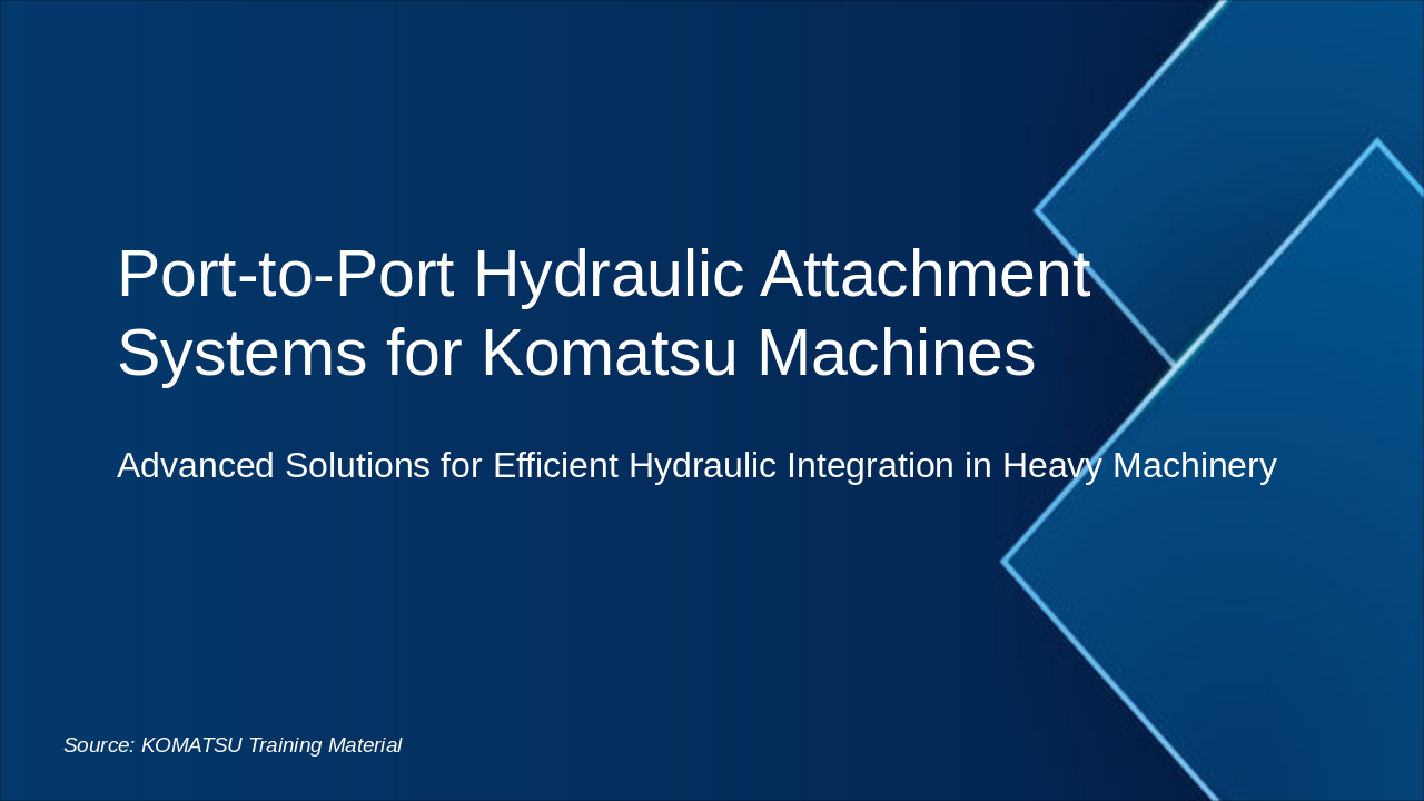 Komatsu Port-to-Port Hydraulic Systems