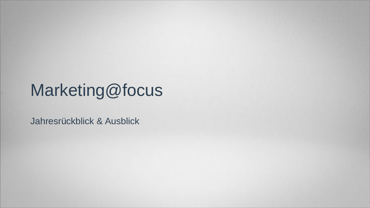 Slide 1 - Marketing@focus