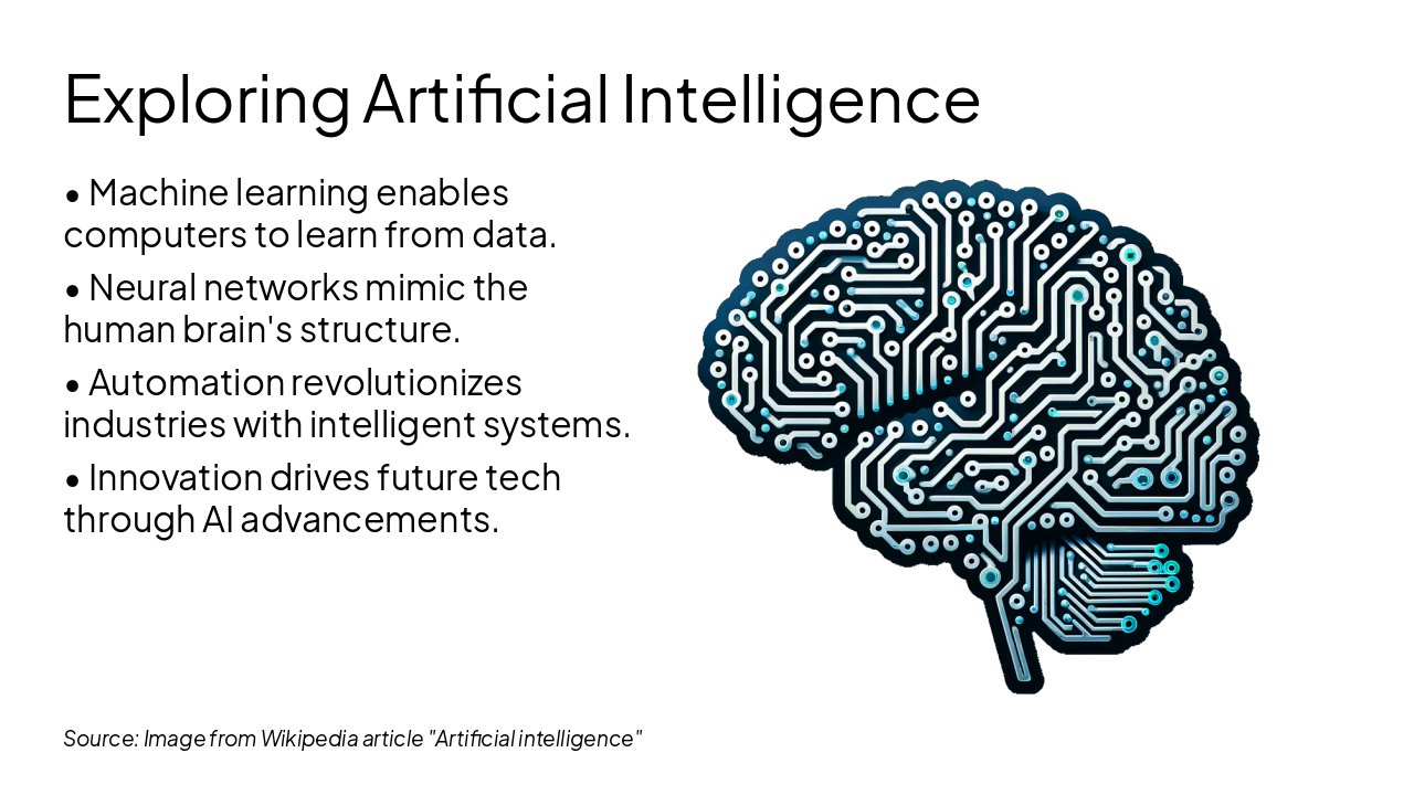 Slide 1 - Exploring Artificial Intelligence
