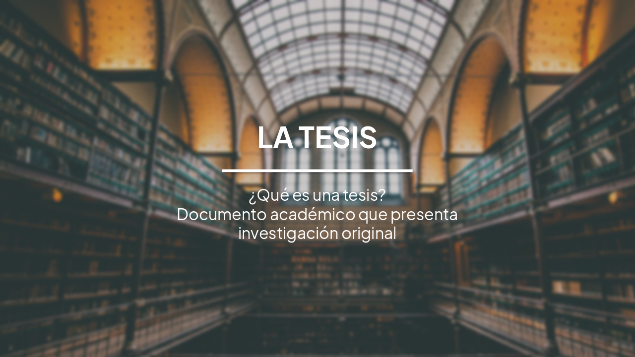 Slide 2 - LA TESIS