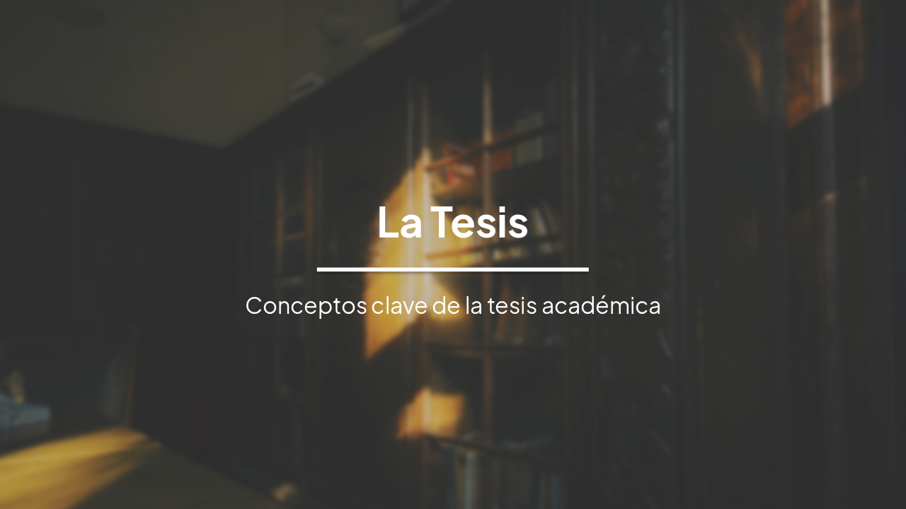 Slide 1 - La Tesis