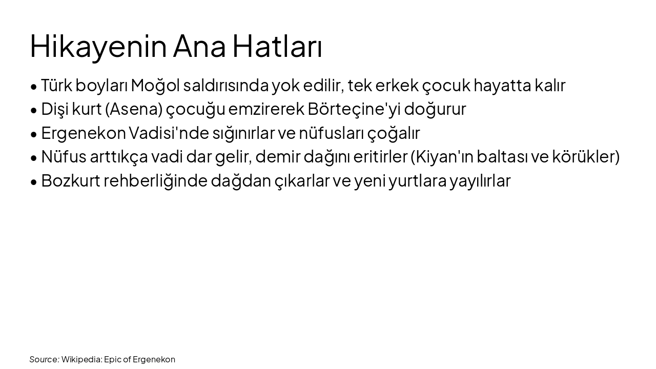 Slide 4 - Hikayenin Ana Hatları
