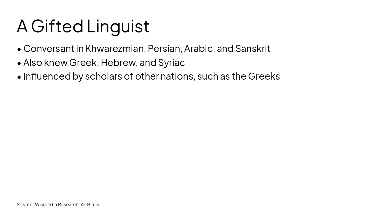 Slide 5 - A Gifted Linguist