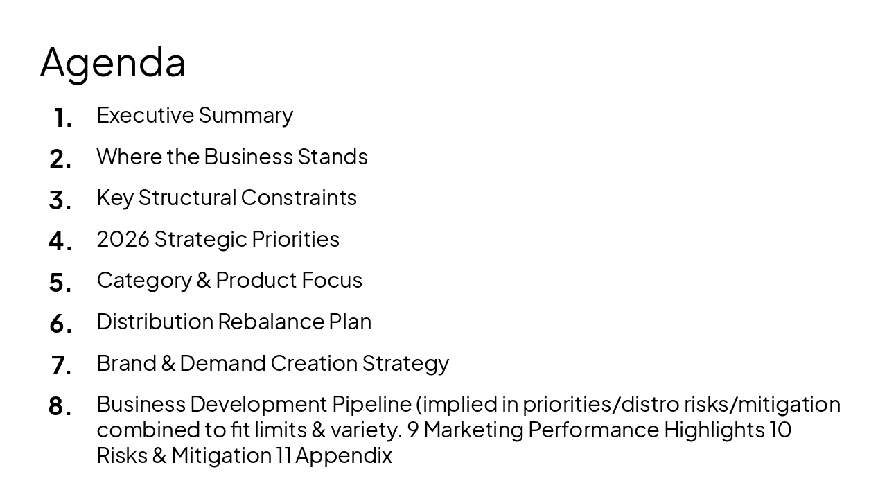 Slide 2 - Agenda