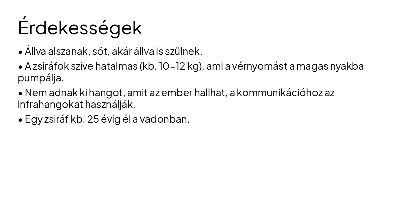 Slide 6 - Érdekességek