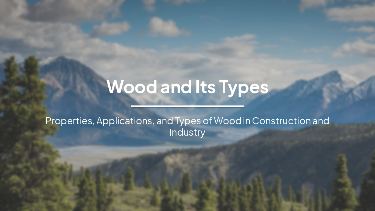 Slide 1 - Wood and Its Types