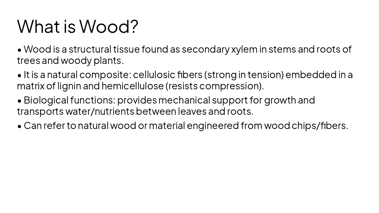 Slide 3 - What is Wood?
