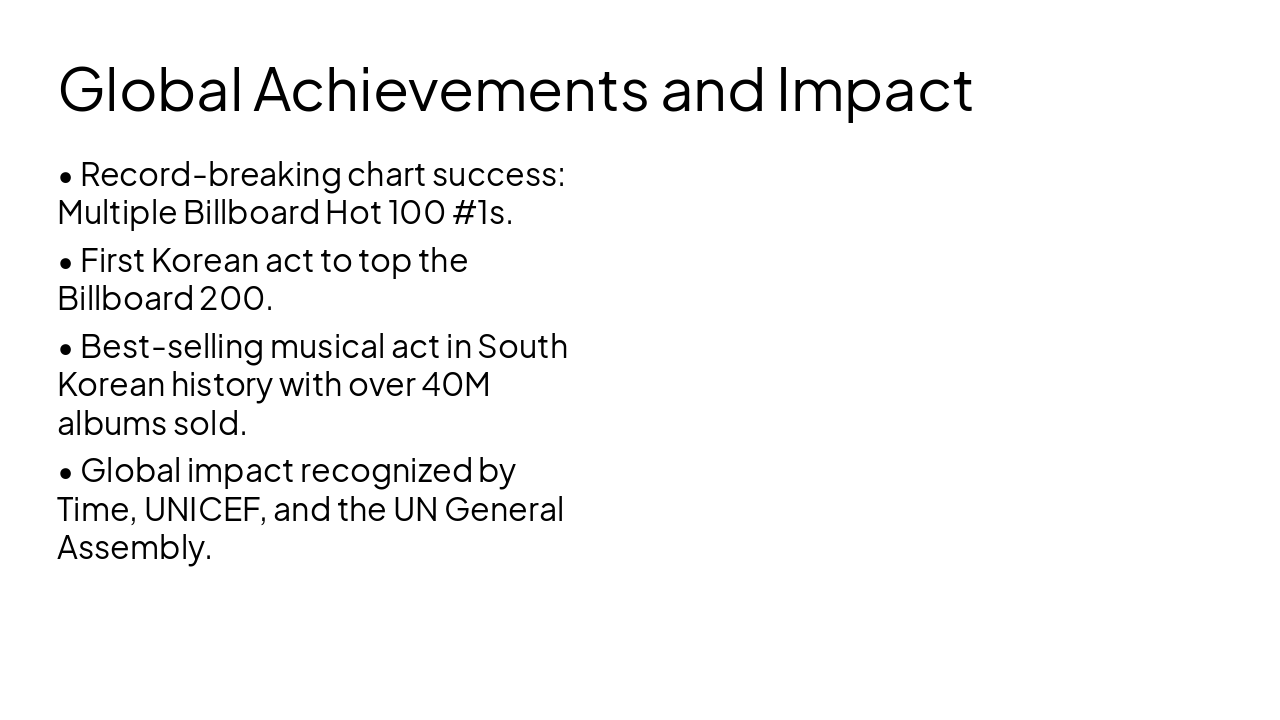 Slide 3 - Global Achievements and Impact