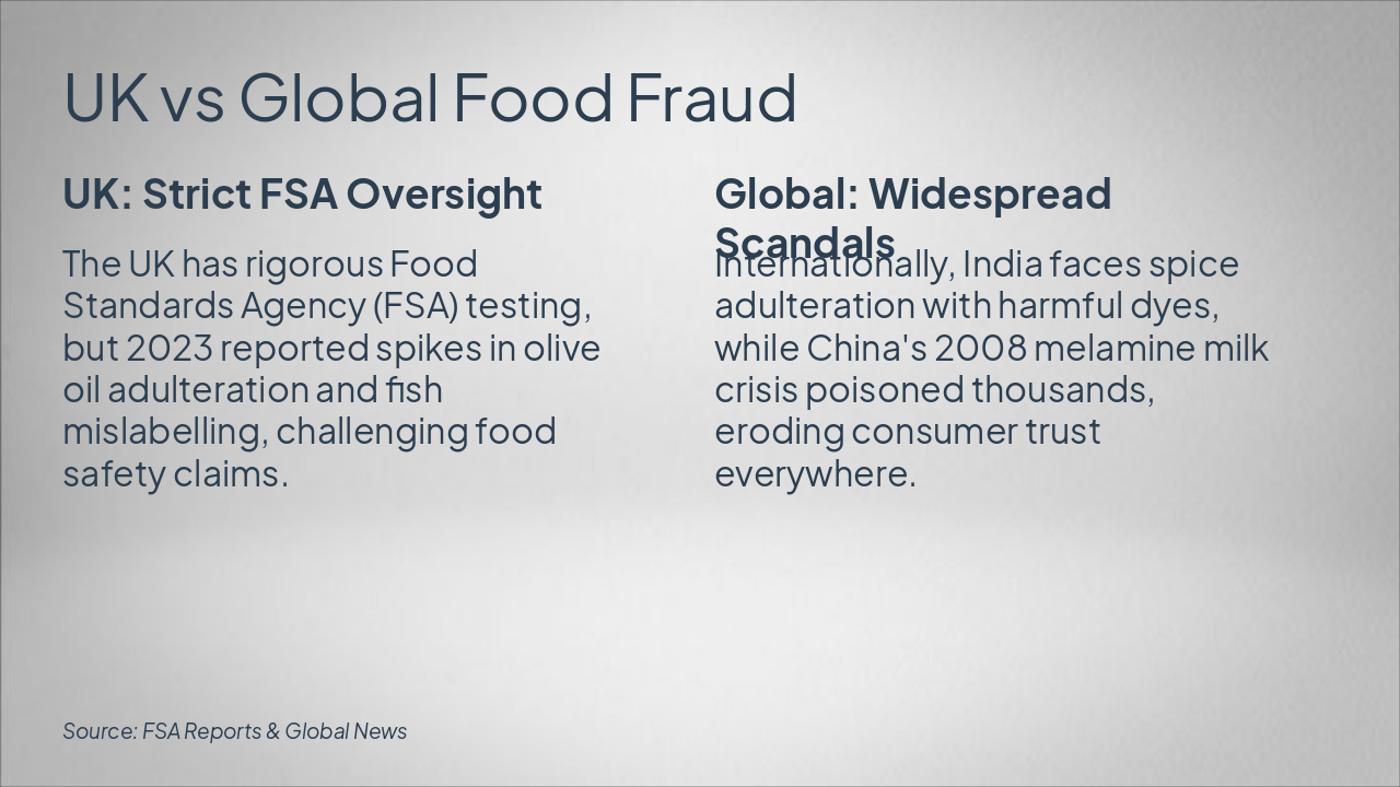 Slide 7 - UK vs Global Food Fraud