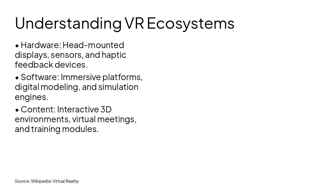 Slide 2 - Understanding VR Ecosystems