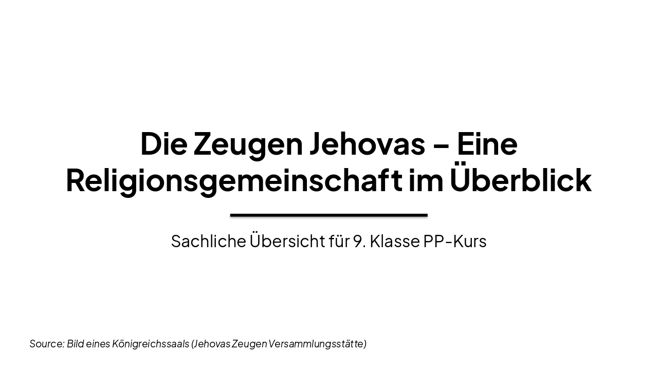 Zeugen Jehovas: Überblick & Fakten (30 chars)