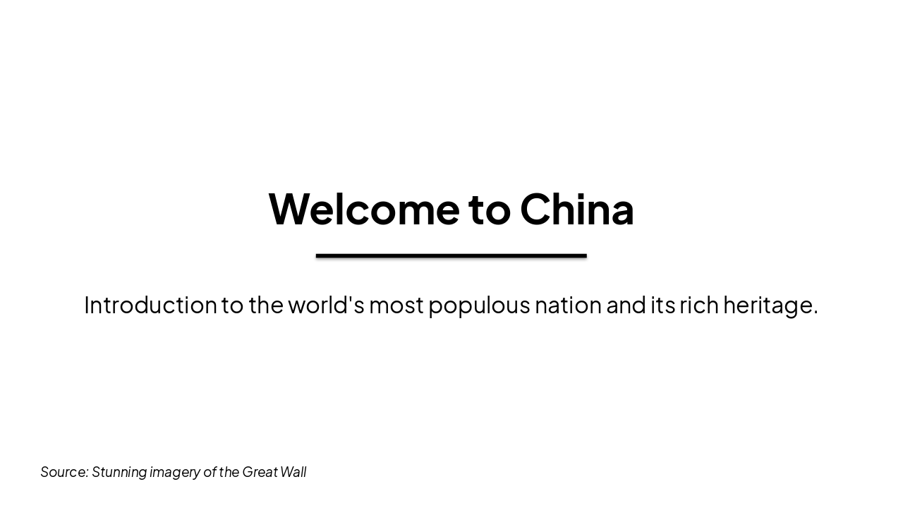 Welcome to China: Past, Present & Future (38 chars)