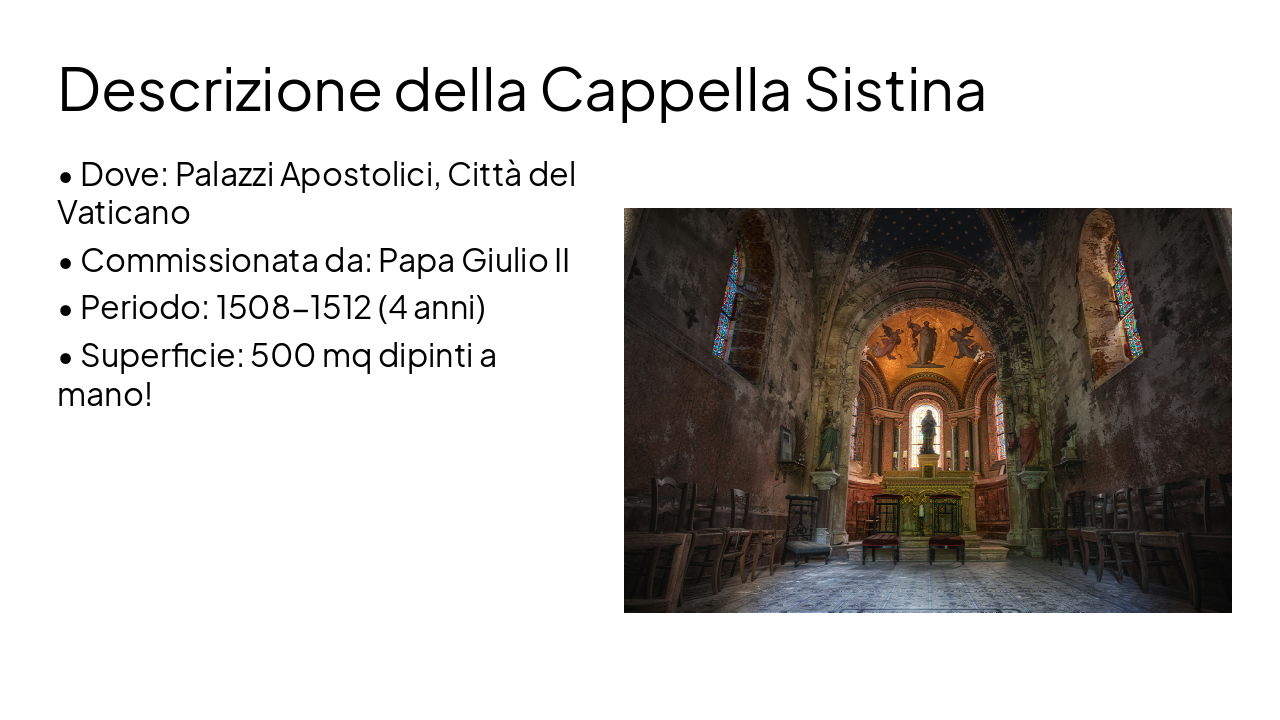 Slide 3 - Descrizione della Cappella Sistina