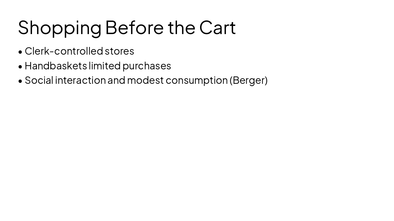 Slide 3 - Shopping Before the Cart