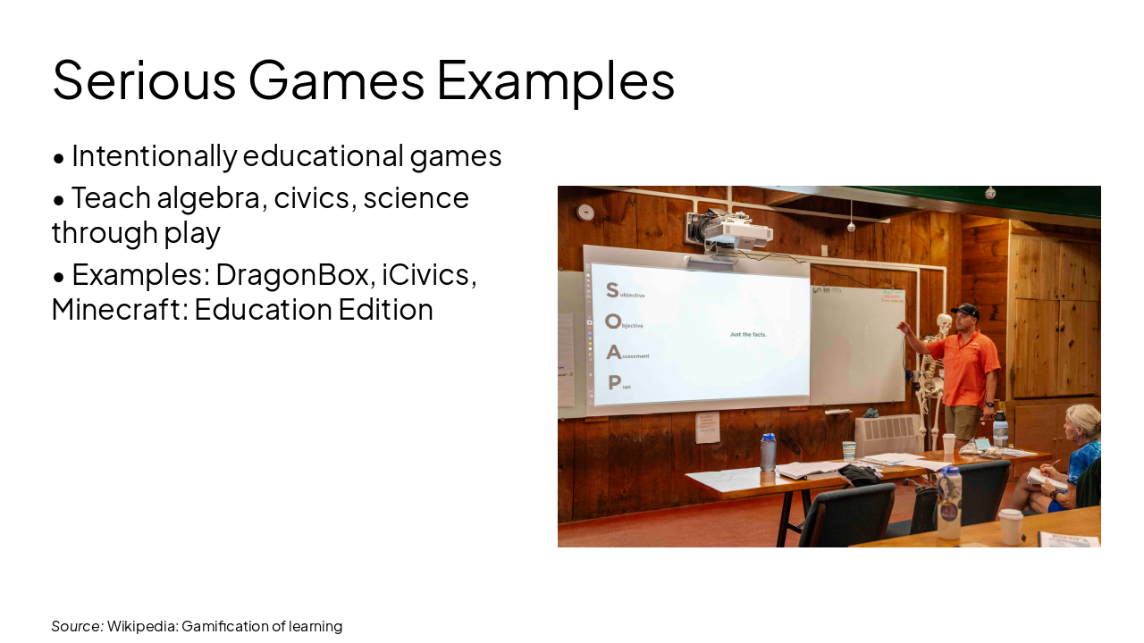 Slide 8 - Serious Games Examples