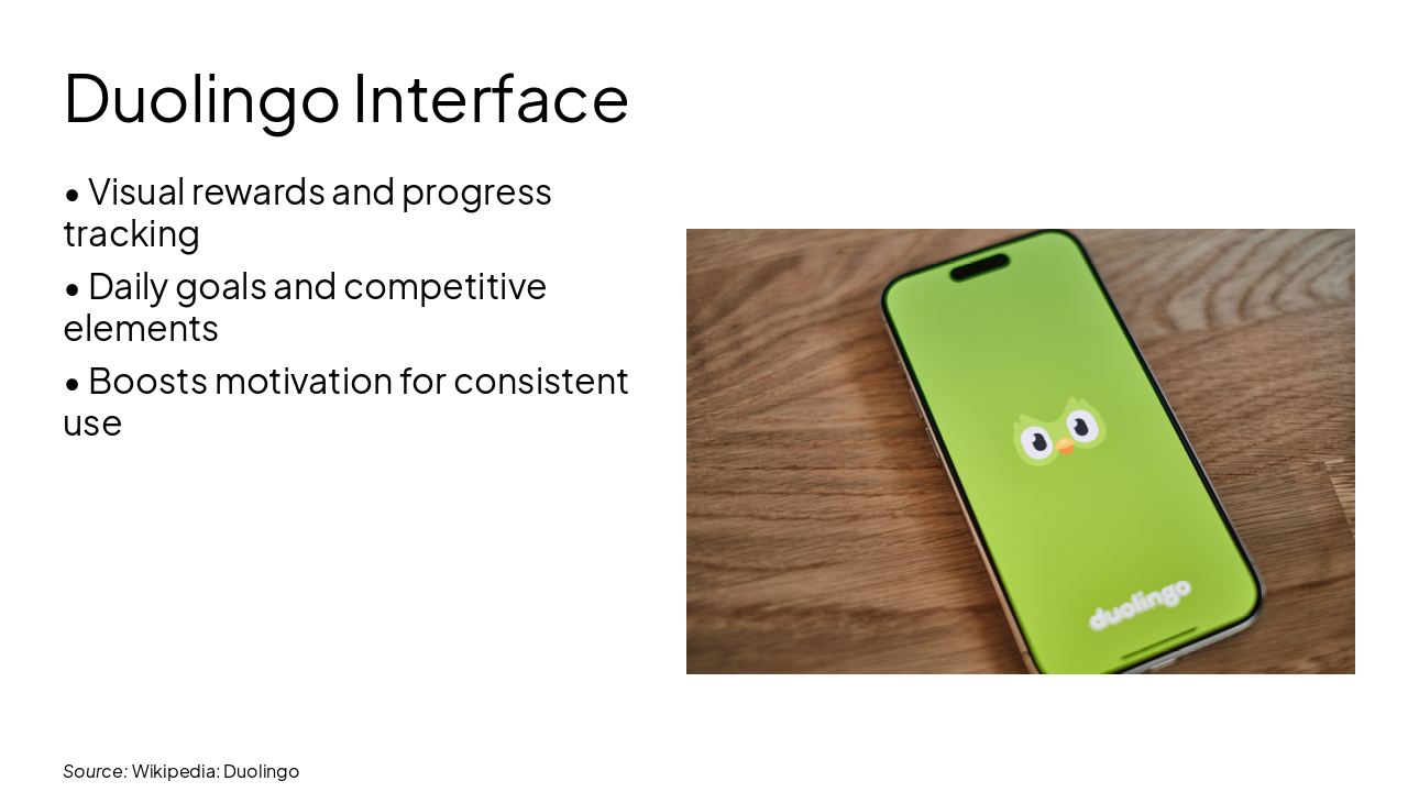 Slide 10 - Duolingo Interface
