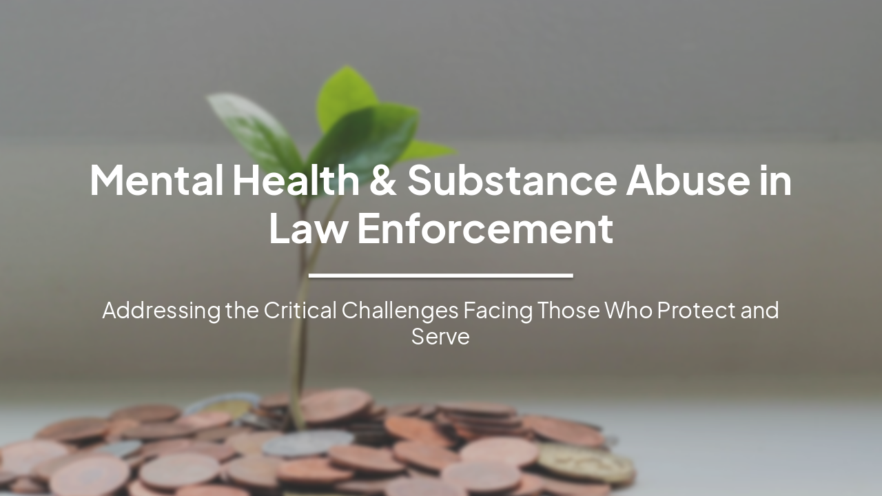 Slide 1 - Mental Health & Substance Abuse in Law Enforcement