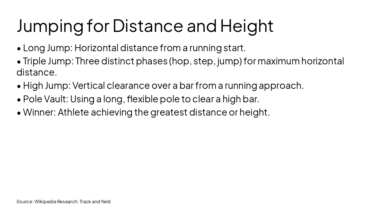 Slide 7 - Jumping for Distance and Height