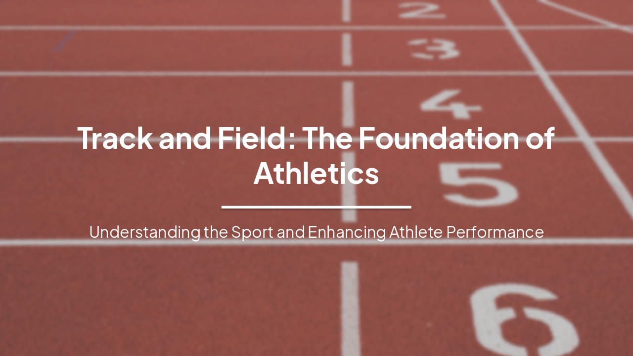 Slide 1 - Track and Field: The Foundation of Athletics
