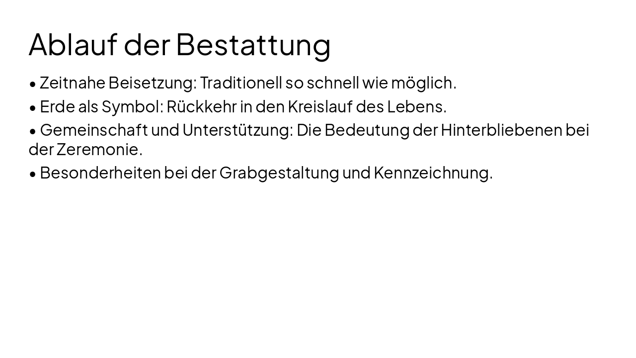Slide 5 - Ablauf der Bestattung