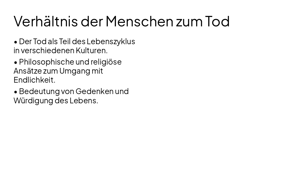 Slide 15 - Verhältnis der Menschen zum Tod