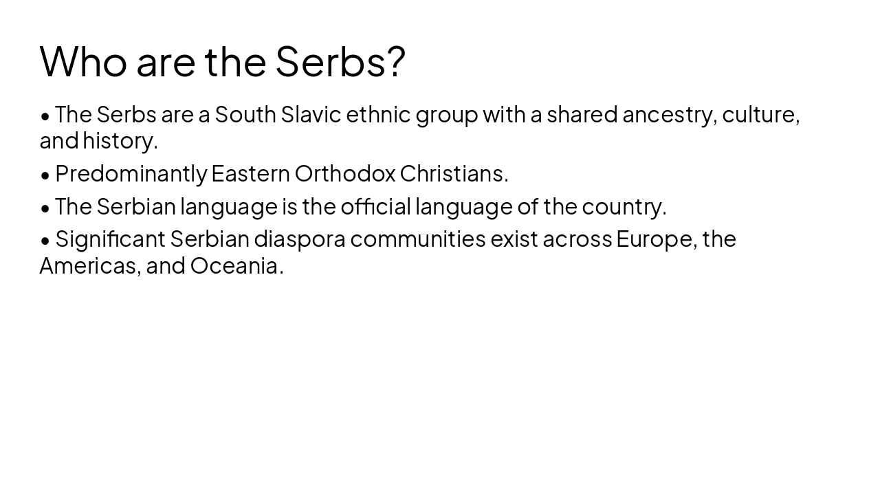 Slide 8 - Who are the Serbs?