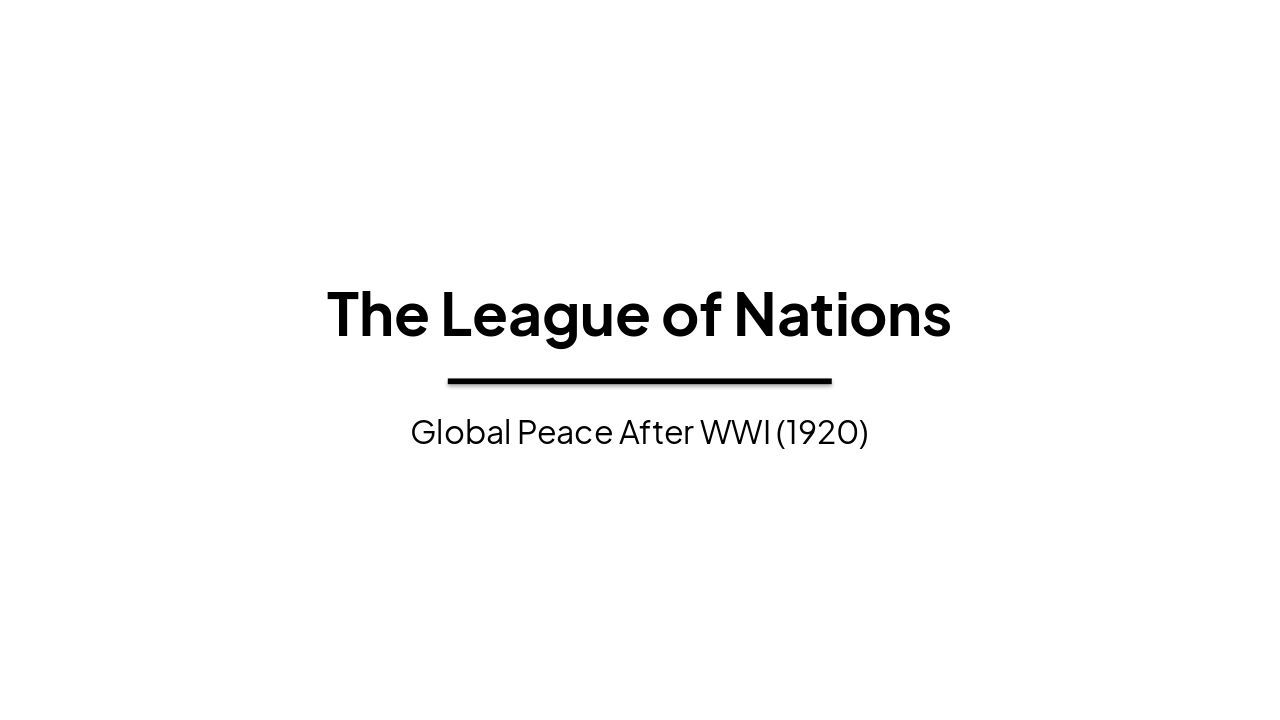Slide 1 - The League of Nations