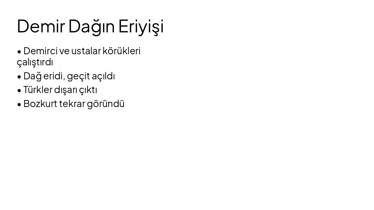 Slide 13 - Demir Dağın Eriyişi