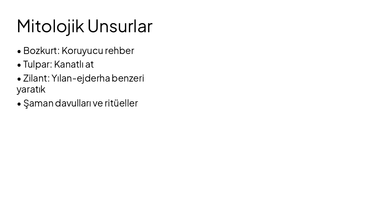 Slide 5 - Mitolojik Unsurlar