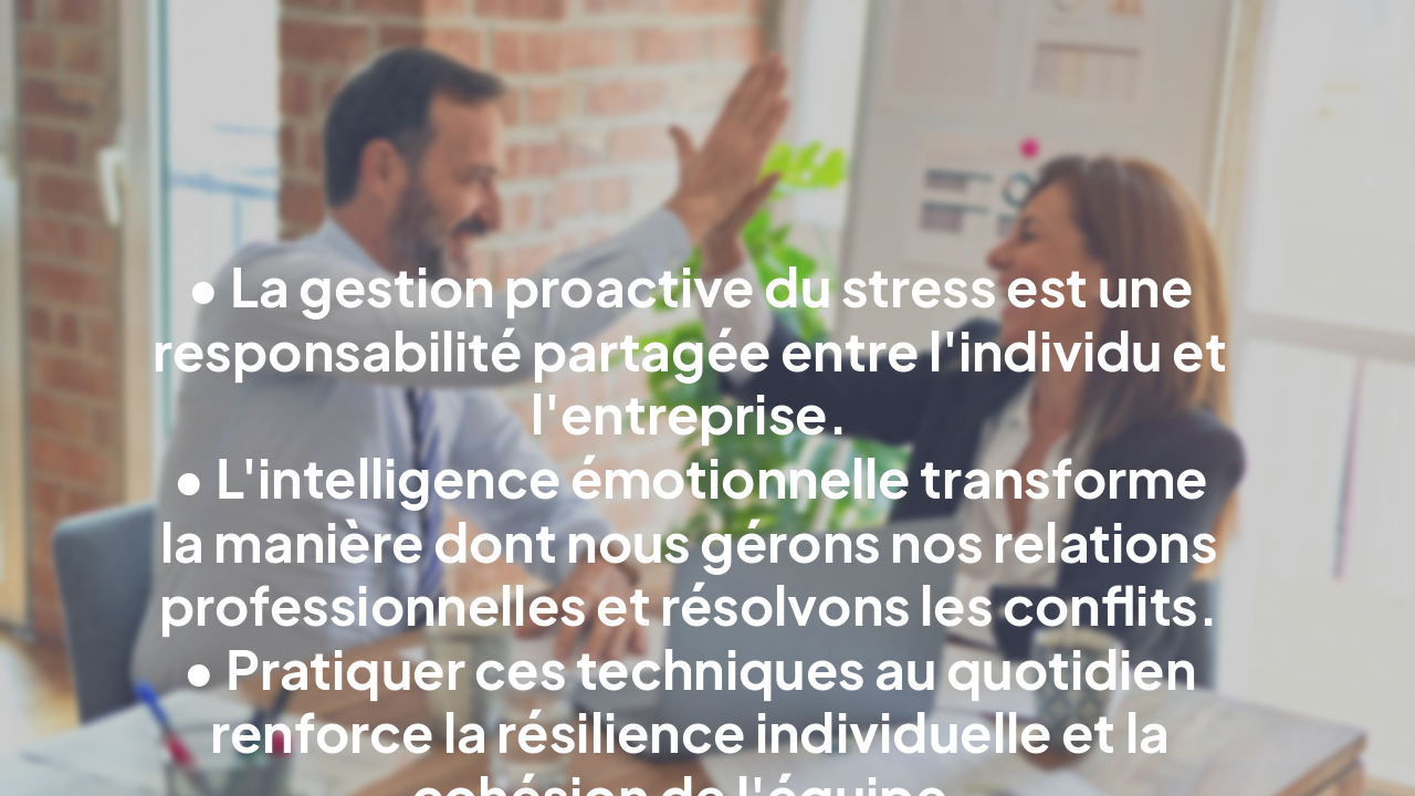 Slide 12 - Conclusion : Vers une culture de bien-être