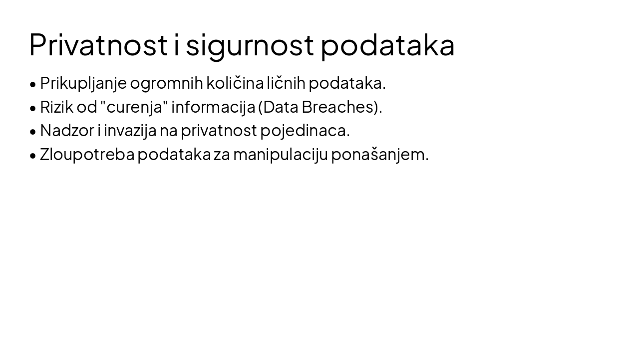 Slide 5 - Privatnost i sigurnost podataka