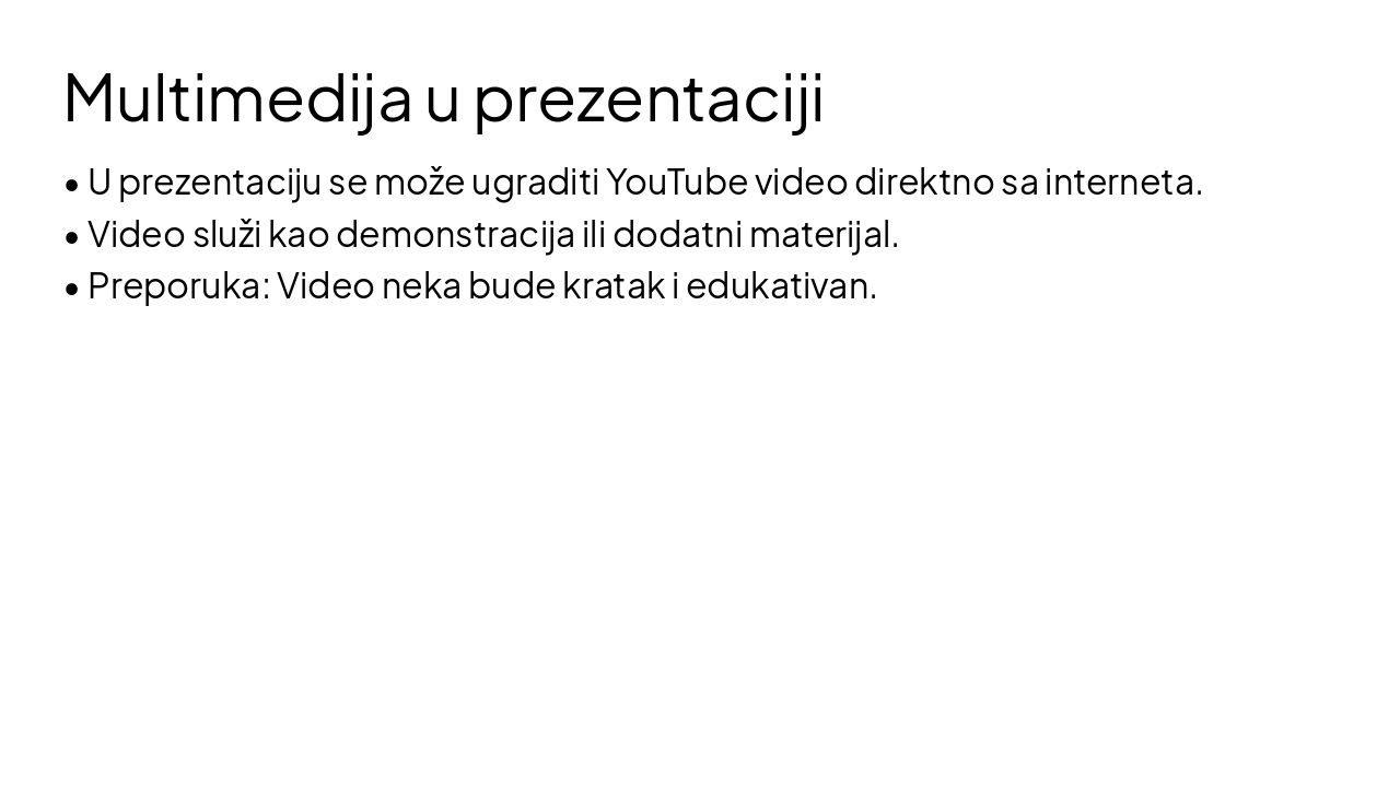 Slide 14 - Multimedija u prezentaciji