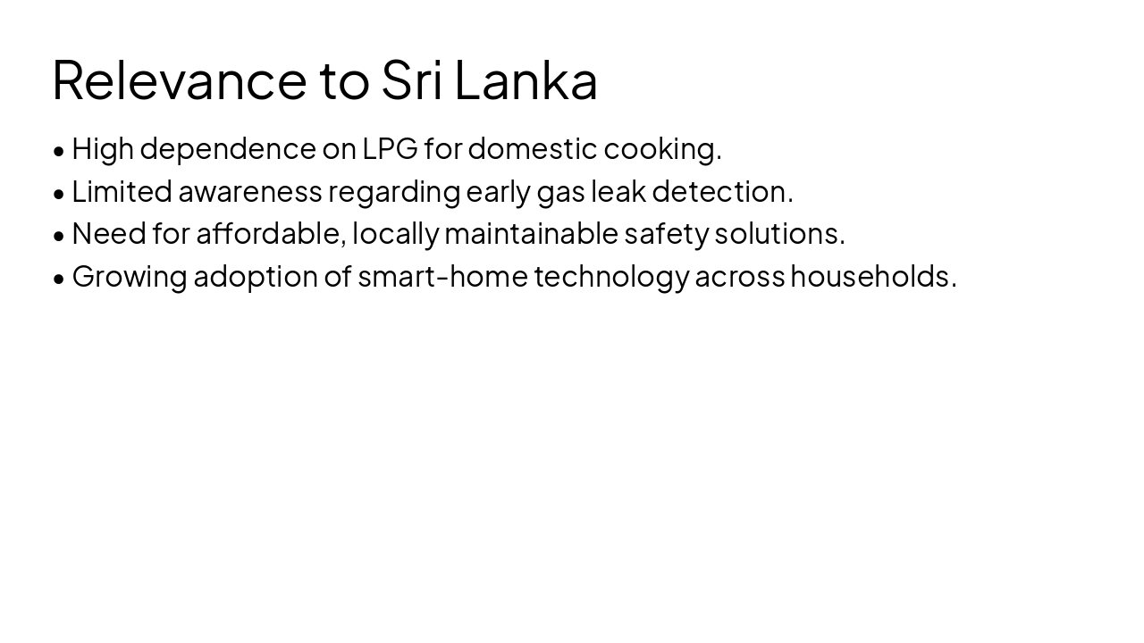 Slide 8 - Relevance to Sri Lanka
