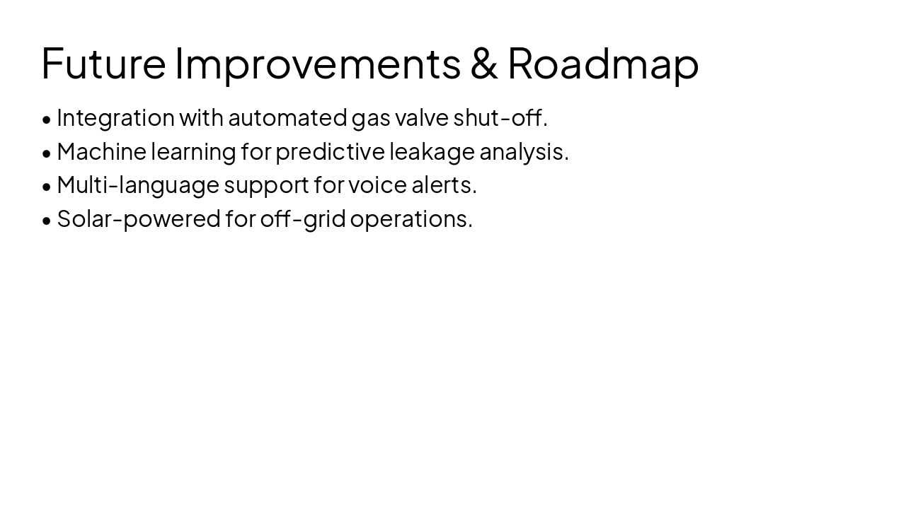 Slide 10 - Future Improvements & Roadmap