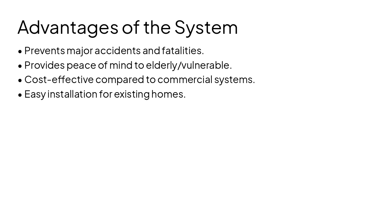 Slide 9 - Advantages of the System