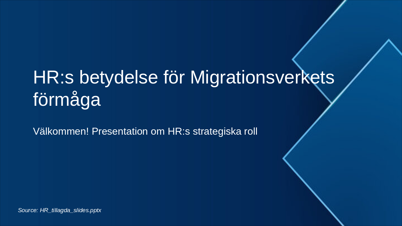 HR:s Nyckel för Migrationsverkets Framgång