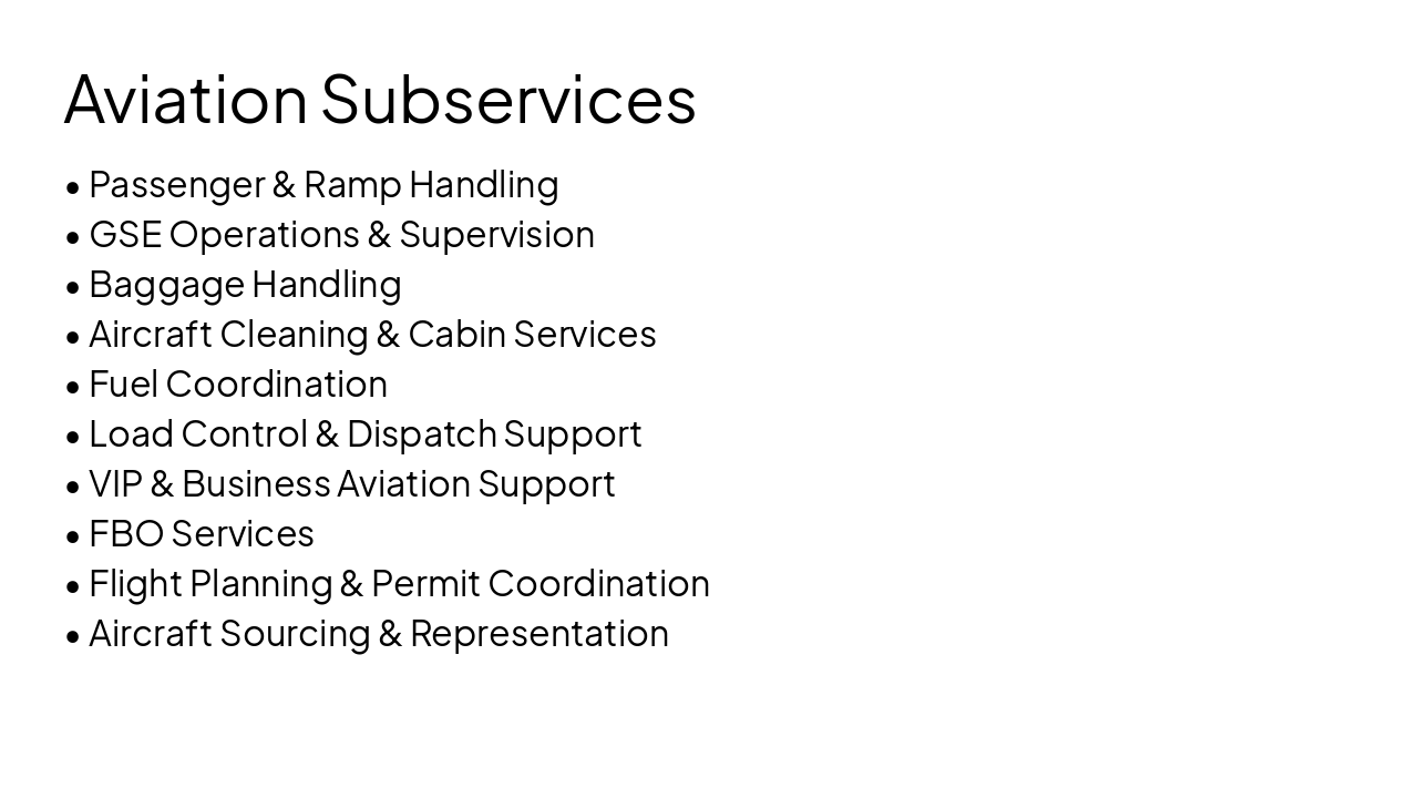 Slide 5 - Aviation Subservices