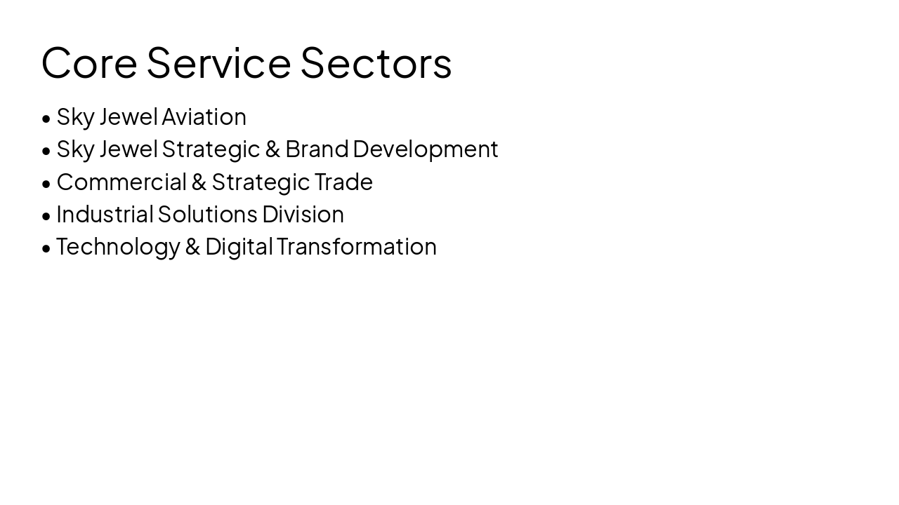 Slide 3 - Core Service Sectors
