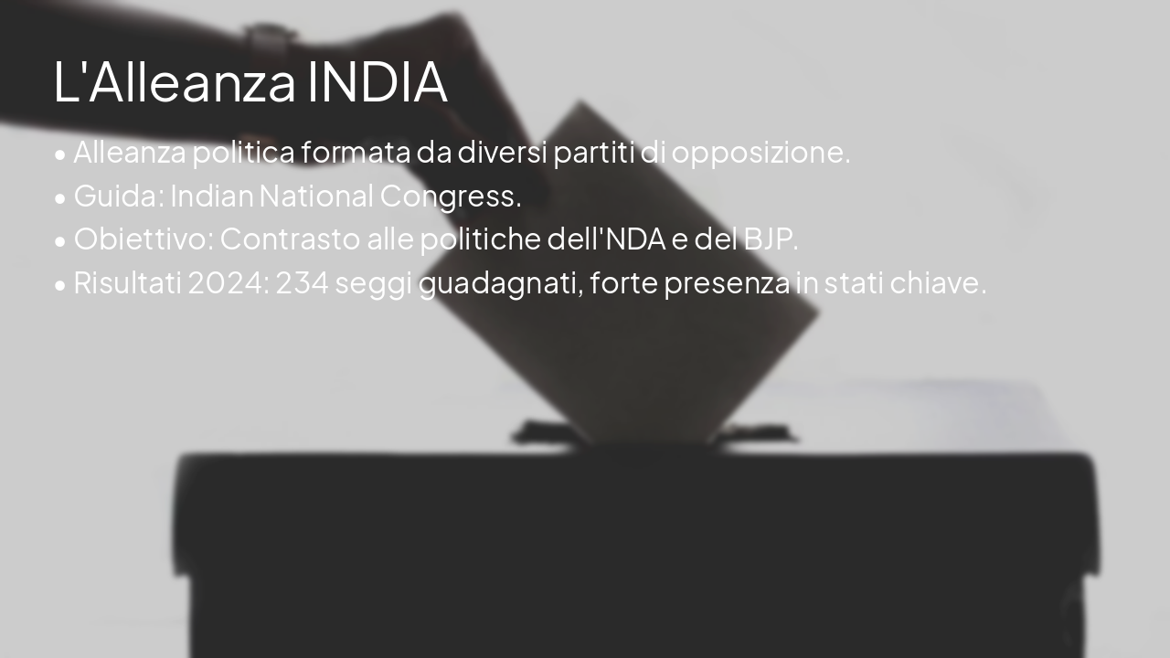 Slide 5 - L'Alleanza INDIA