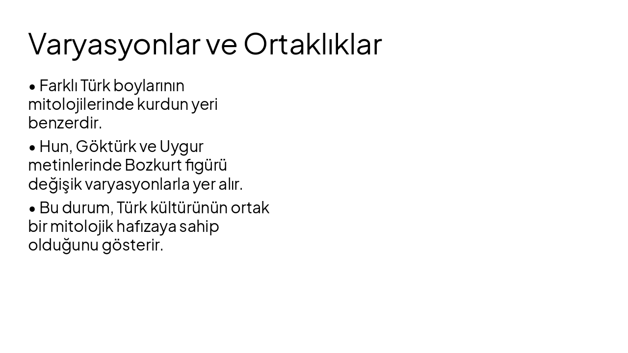 Slide 7 - Varyasyonlar ve Ortaklıklar